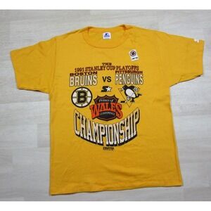 Vintage Pittsburgh Penguins Hockey 1991 Stanley Cup Starter Shirt (L) Deadstock